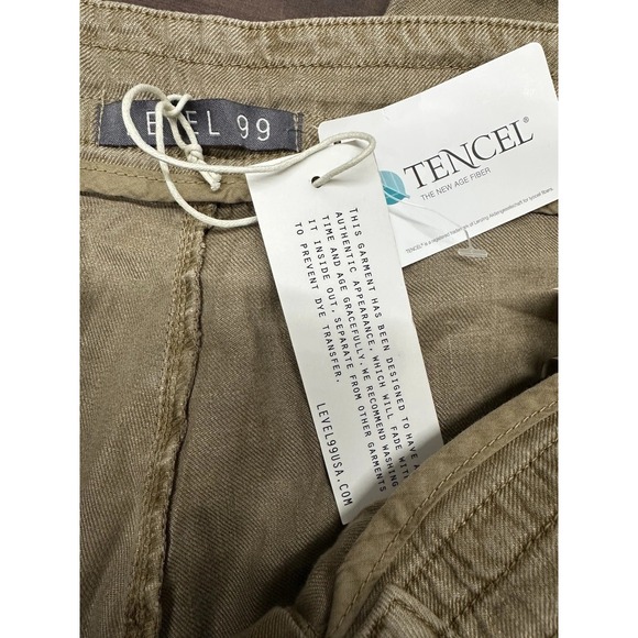 NWT Anthropologie Level 99 Stretch Linen Tencel Wide Leg Casual Pants Women's 31 - Picture 5 of 7